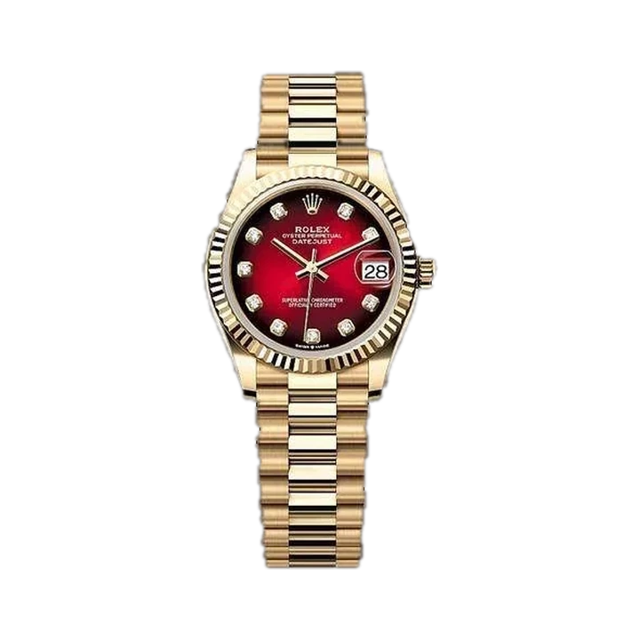 Rolex Datejust 31 (Red Ombré) at Yousef Watch