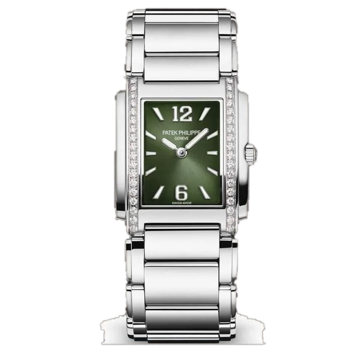 Patek Philippe Twenty~4 (Olive Green, Diamond-Set) at Yousef Watch