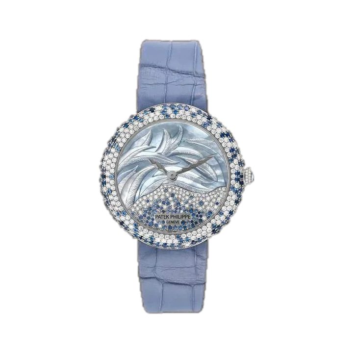 Patek Philippe Calatrava Haute Joaillerie (Blue mother of pearl Dial) at Yousef Watch