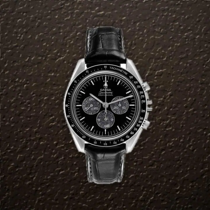 Omega Speedmaster Moonwatch (Black meteorite Dial) at Yousef Watch
